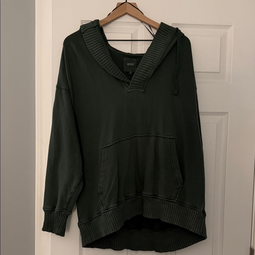 Dark Green Hoodie with Front Pocket